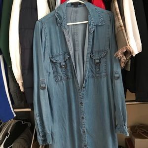 Denim Button-Up Dress